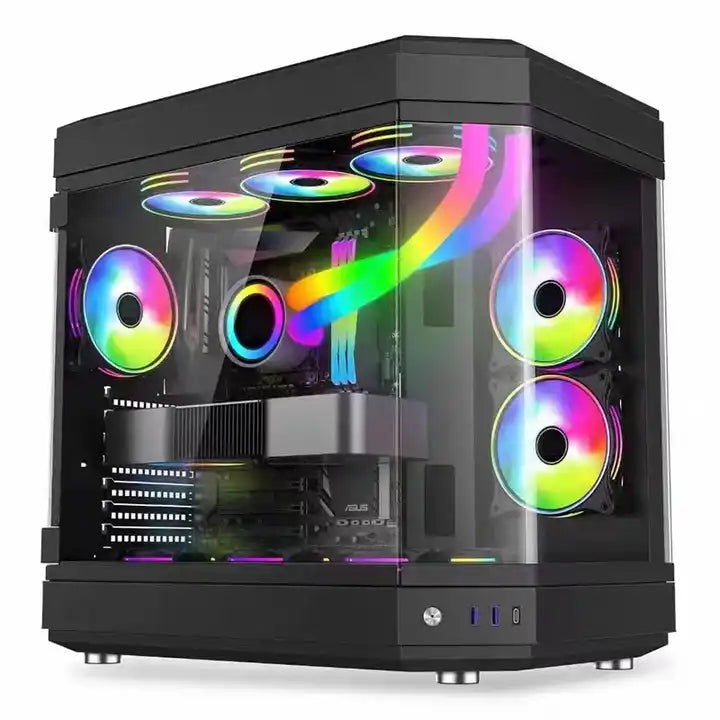 Fish tank desktop computer case supports ATX motherboard 360 water-cooled glass side transparent USB3.0 gaming case Fish tank desktop computer case supports ATX motherboard 360 water-cooled glass side transparent USB3.0 gaming case